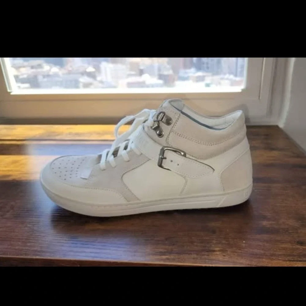 Birkenstock Men's White Ranga Suede Leather High Top Sneakers Size 10.5‎